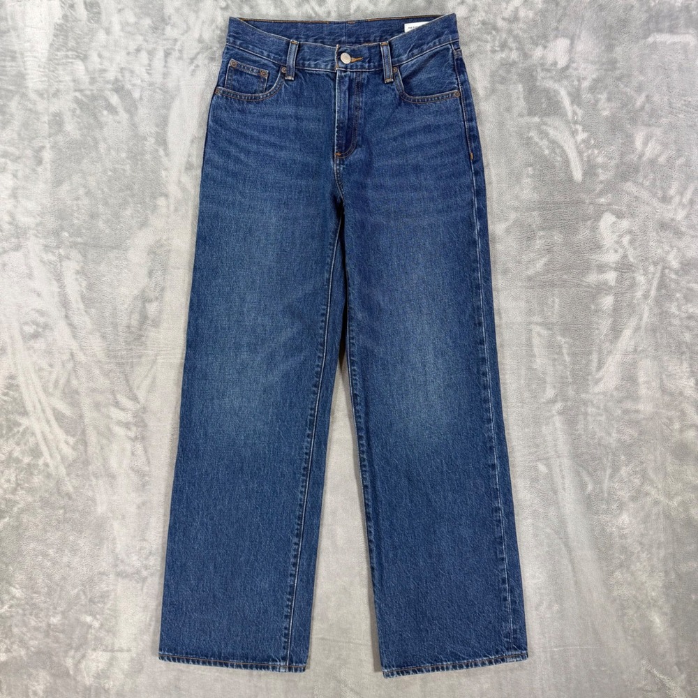 Aritzia Denim Forum Farrah Lo-Rise Wide Leg Jeans Women's Size 25 Blue Jeans